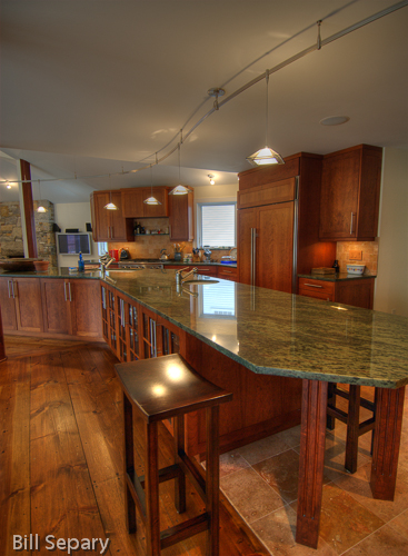 Granite counters with undermount sinks